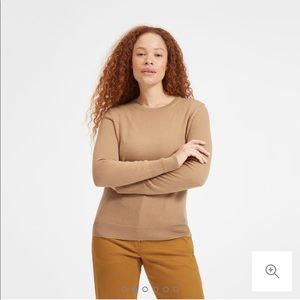Everlane Cashmere crew in camel